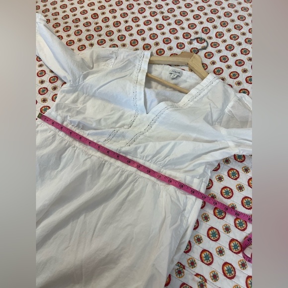 EUC J Crew White Lace 3/4 Sleeve Dress Size Medium - Picture 8 of 9